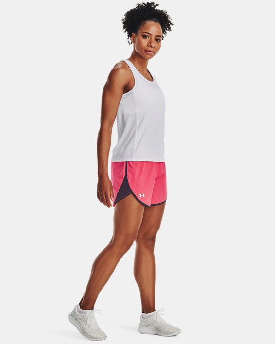 Women's UA Fly-By Elite 5'' Shorts, Pink, pdpMainDesktop image number 2